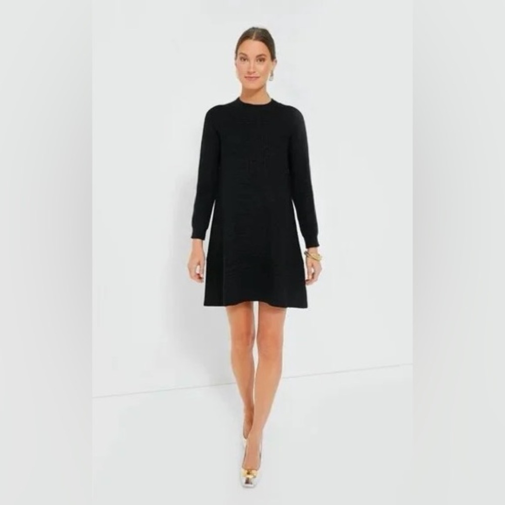 Pomander Place by Tuckernuck Black Ainsley Sweater Dress Long Sleeve Mini Size M